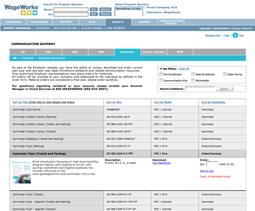 Employer Site Screenshot