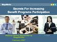Three Secrets to Increasing Benefit Program Participation
